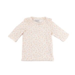 Pilaris Girls’ UV50+ 3/4 Sleeve T-Shirt – Flower Cream